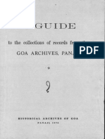 Guide To The Collections of Records From The Goa Archives