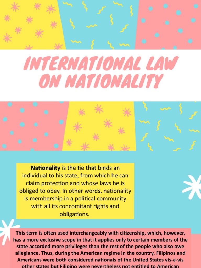 Understanding Nationality in Law | PDF | Social Science