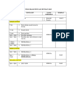 Tentatif Latihan Program Pencak Bunian 2019