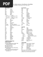 Bible Book Abbreviations List | PDF