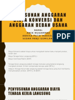 Penyusunan Anggaran Biaya Konversi Dan Anggaran Beban Usaha