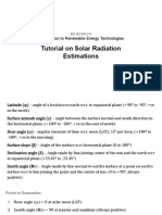 EN301 - Tutorial SOlar Radiation Estimations