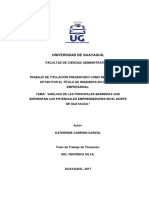 Análisis de Las Principales Barreras Que Enfrentan Los Potenciales Emprendedores en El Norte de G