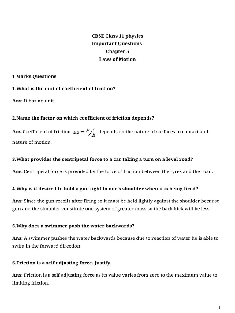 Chapter 5 Laws Of Motion Acceleration Force