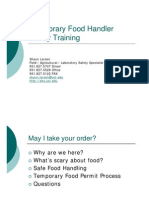 Temporary Food Handler Safety Training