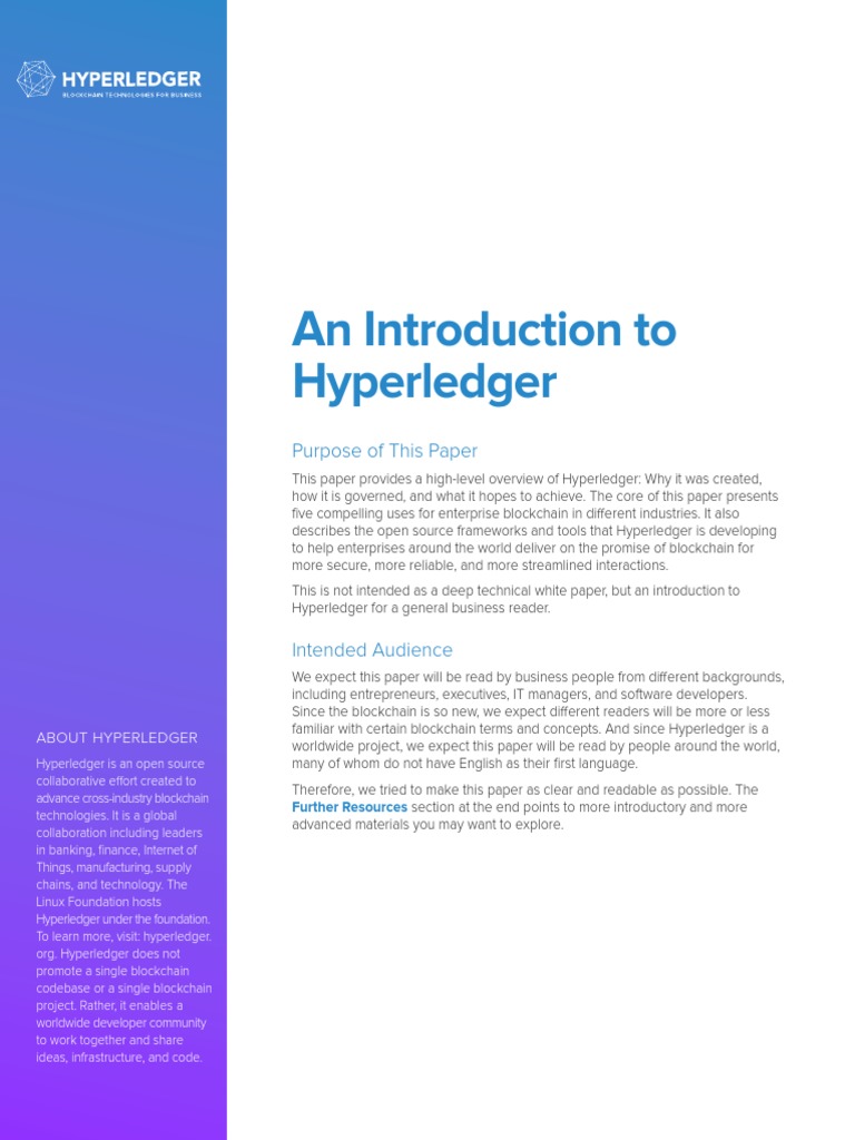 Introduction to Hyperledger Fabric | PDF | Credential | Division Of Labour