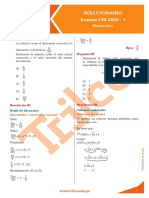 SOLUCIONARIO MATEMATICA EXAMEN ADMISION UNI 2010-1