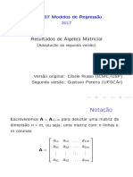 Modelos Regressão Resultados Álgebra Matricial