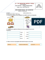 4TO GRADO 1ER PARCIAL 27 de Agosto