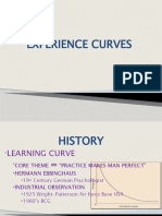 Use of Experience Curves