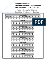 2020 1 Sem - Grupos I - IV - V - VI - Gabarito