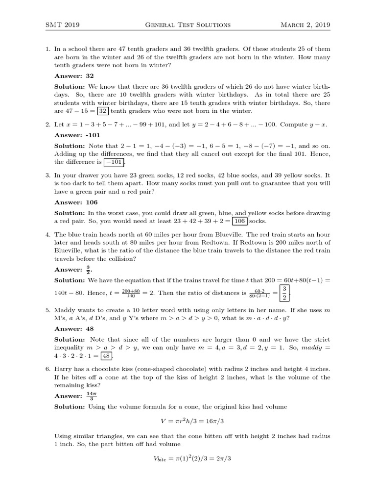 General Solutions Area Circle