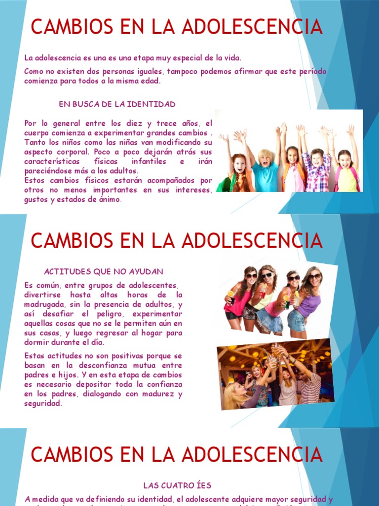 Cambios en La Adolescencia | PDF | Adultos | Adolescencia