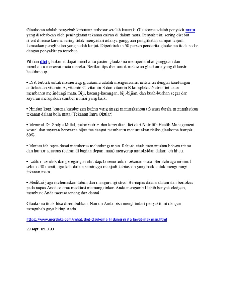 Diet Glaukoma Pdf