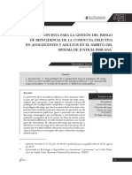 Una Propuesta para La Gestión Del Riesgo de Reincidencia de La Conducta Delictiva