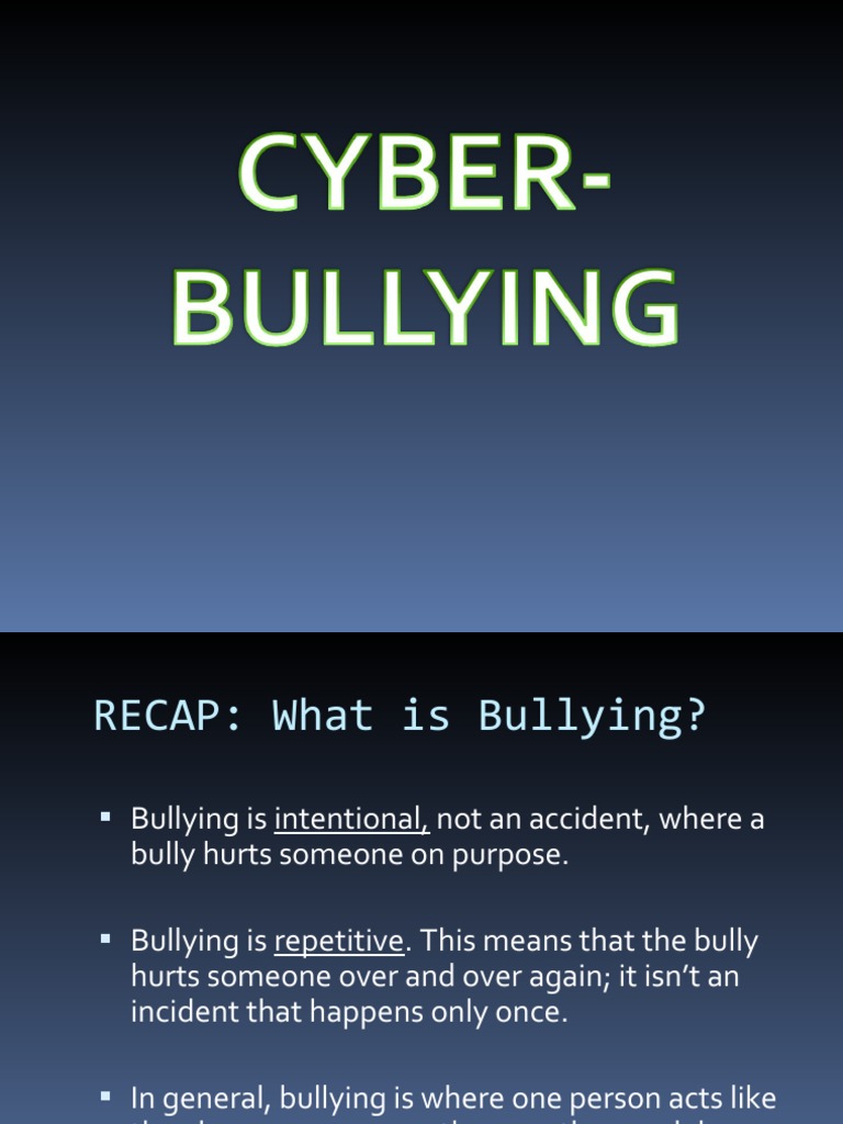 Understanding Cyberbullying and Prevention | PDF