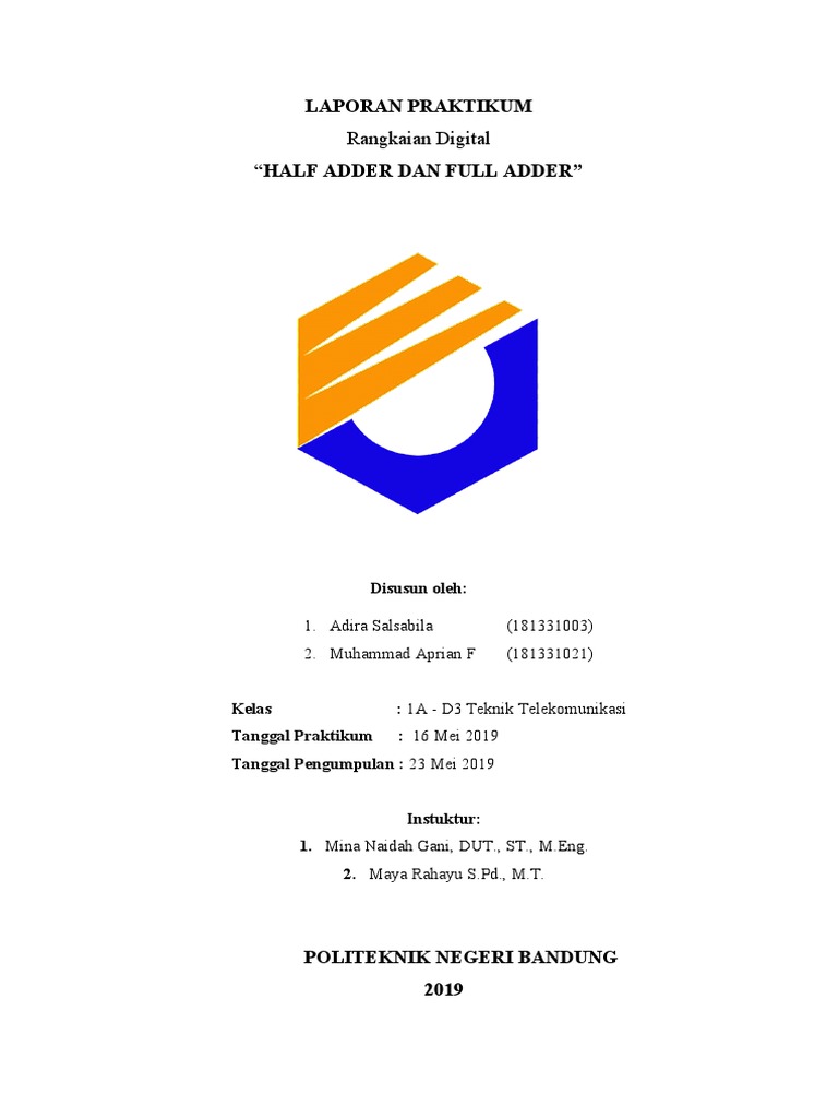 Praktikum vi half adder dan full adder pdf