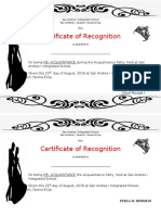 Certificate in Prom