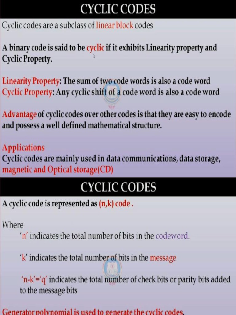 Cyclic Codes Encoding and Decoding | PDF