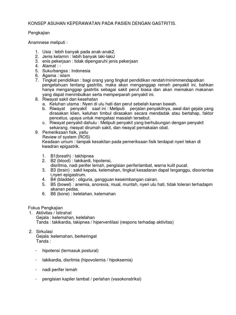 Asuhan Keperawatan Gastritis Pdf
