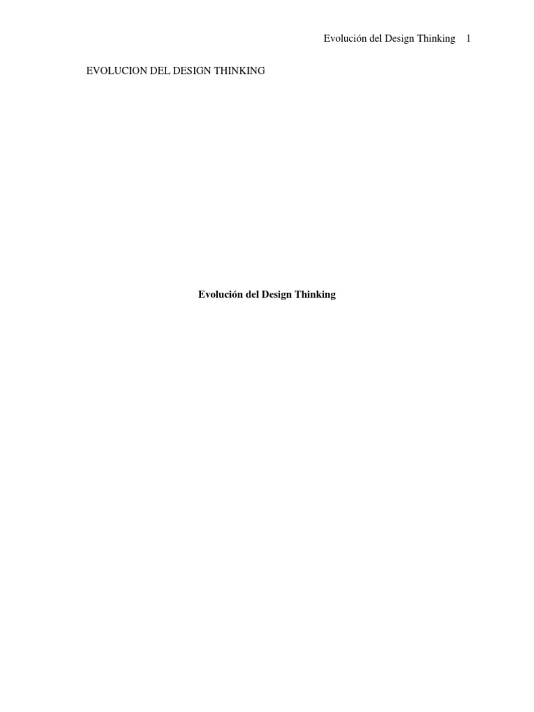 Orígenes y evolución del Design Thinking | PDF | Diseño | Estética