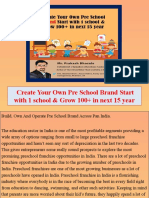 Create Your Own Pre School Brand Start With 1 School & Grow 100+ in Next 15 Year