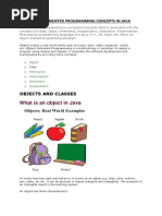 Object Oriented Concepts and Examples