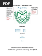 FYP FINAL Documentation TemplateV 1.0