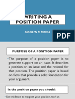 Writing a Position Paper