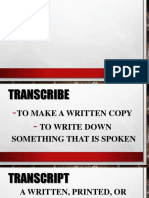 How To Write A Transcription