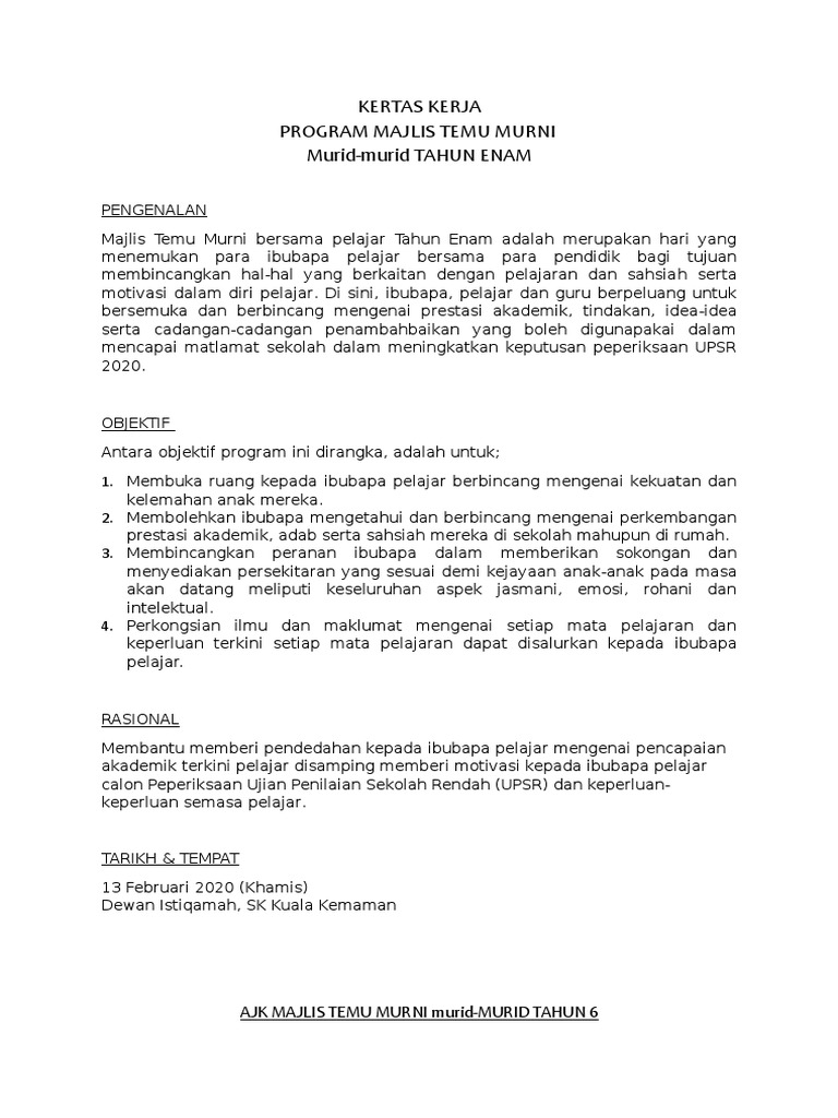 KERTAS KERJA Temu Murni  PDF