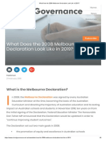 What Does the 2008 Melbourne Declaration Look Like in 2019