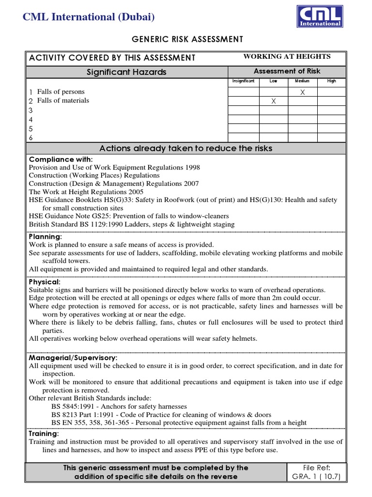 Tower Scaffold Risk Assessment Guide | PDF | Scaffolding | Personal ...