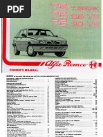 アルファロメオ75　取扱説明書 アルファロメオ ALFA75 取扱説明書 大沢商会 アルファロメオ アルファ