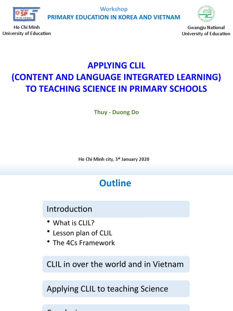 Applying CLIL in Primary Science Education | PDF | Lesson Plan | Vietnam
