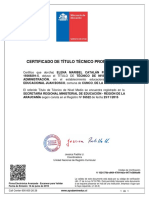 Certificado de Titulo Tecnico Profesional