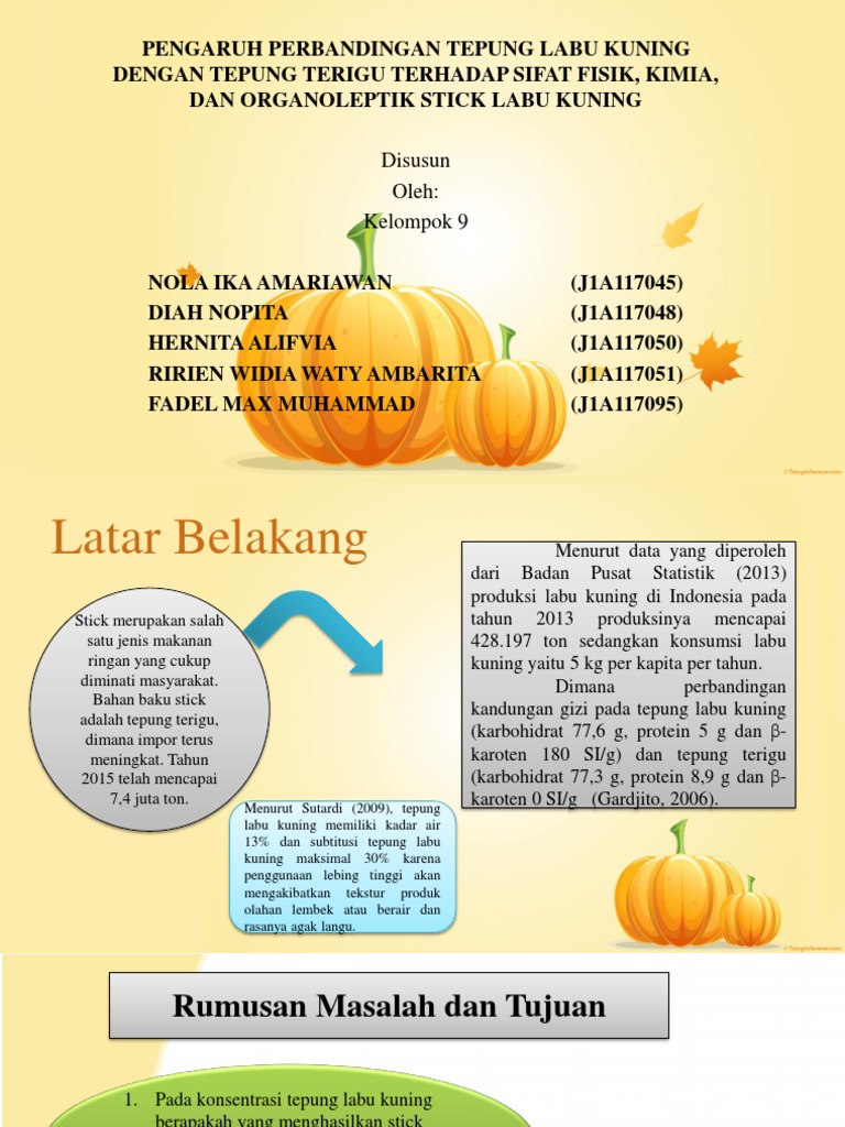 Pengaruh Tepung Labu Kuning pada Stick | PDF