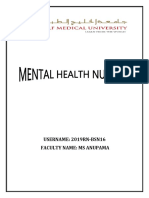 Mental Health Assingment