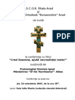 Protosinghel Dionisie Ignat-Cred Doamne, Ajuta Necredintei Mele