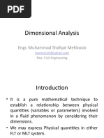 Dimensional Analysis