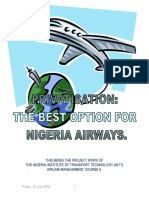 Nigeria Aviation Focus On Nigeria Airways and The Privatisation Option PDF