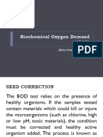 Calculating BOD with seed correction