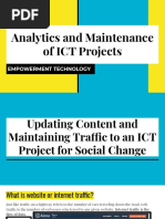 Analytics and Maintenance of ICT Projects