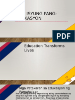 Mga Isyung Pang-Edukasyon