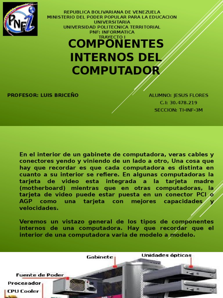 Componentes Internos Del Computador | PDF | Bios | Hardware de la ...
