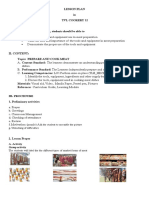 TVL Cookery 12 Lesson Plan on Preparing and Cooking Meat