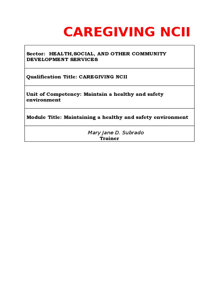 TM Housekeeping Ncii | PDF | Caregiver | Competence (Human Resources)