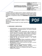 Procedimiento de Auditoria Interna