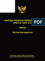 PP 22 2010 - Wilayah Pertambangan