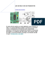 Como Controlar Un Relé Con Un Transistor